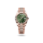 Rolex Day-date Roman Numerals Rose Gold - Gree Dial