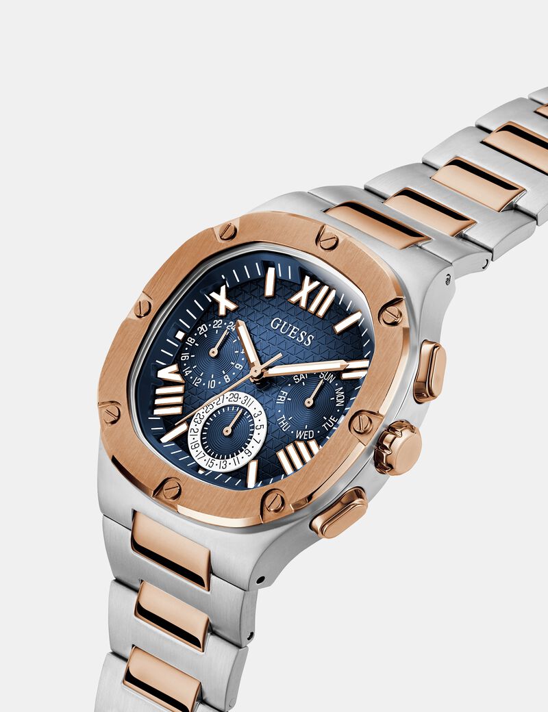 guess multifunction steel watch