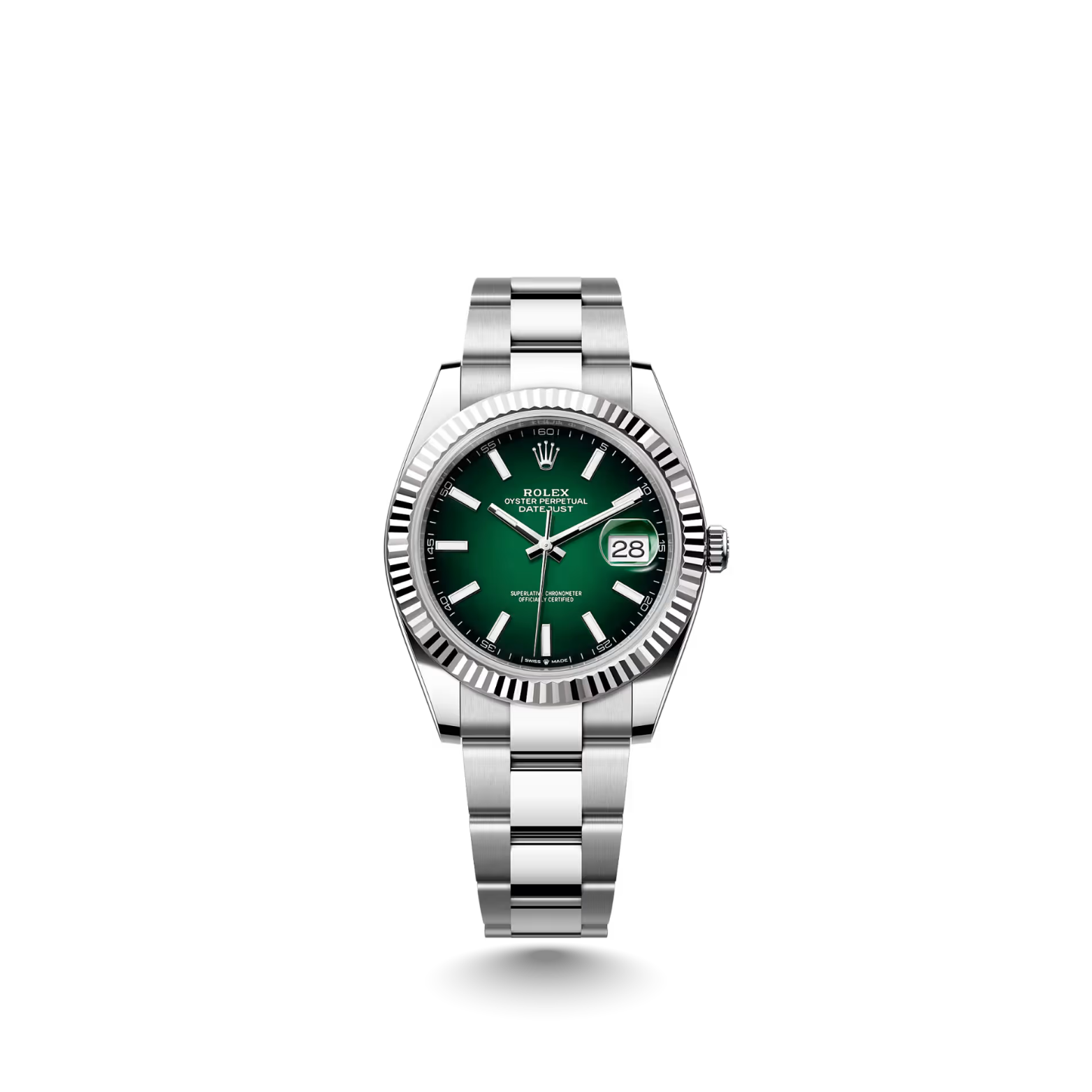 Date-just Green Ombré Dial
