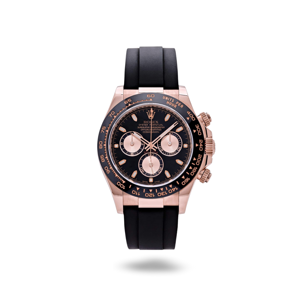 Rolex Cosmograph Daytona-40mm ( Black Rubber Strap )