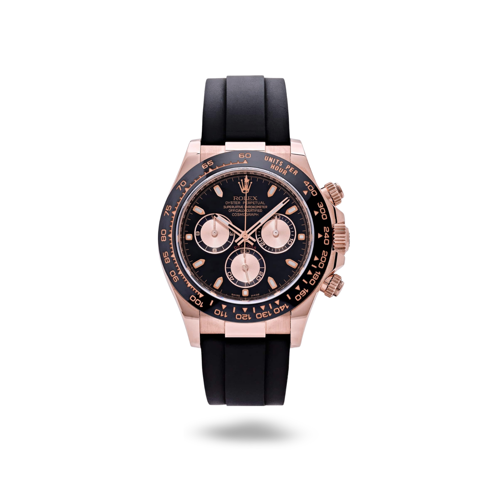 Rolex Cosmograph Daytona-40mm ( Black Rubber Strap )